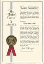 United States Patent and Trademark Office certificate document with gold seal